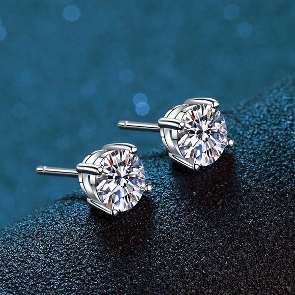 7MM S925 Sterling Silver CZ Stud Earrings for Women/Girl, US19251017 - Picture 6 of 14